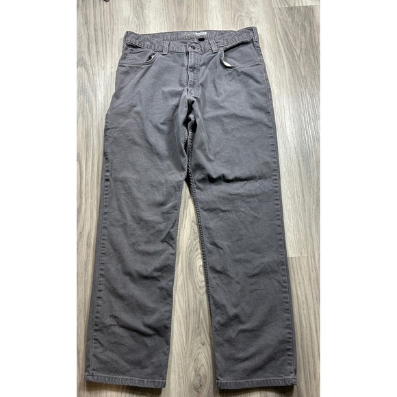 Carhartt Rugged Flex Relaxed Fit Canvas Work Pants gorpcore Gray 36x32 Mens
